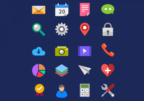 Flat Icon Set Design